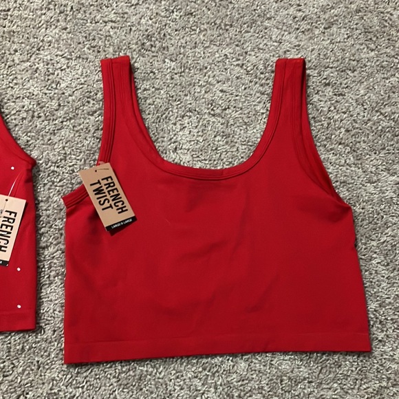 Red Rhinestone Crop Top - Picture 3 of 8